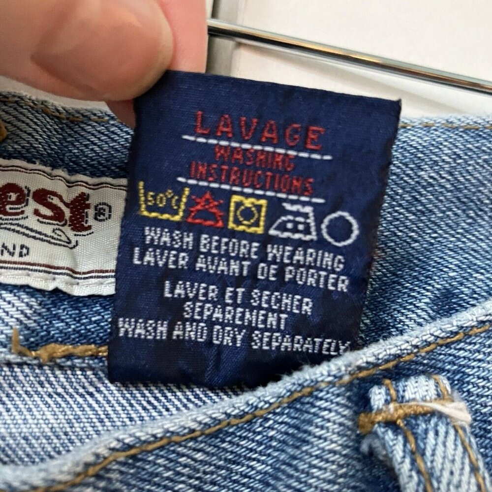 Vintage Request Jeans 2000s 90s 36" Blue Straight Leg Denim Dad Mom Y2K - Picture 3 of 10